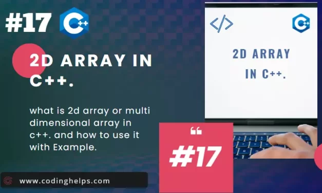 2d array in c++