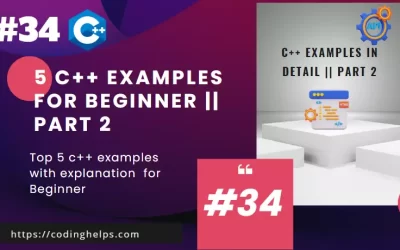 5 C++ Example for Programmers || part 2