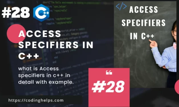 Access specifiers in c++