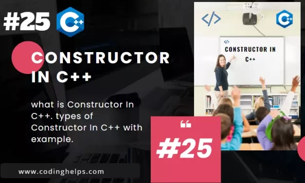 what is constructor In C++