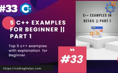 5 C++ Examples for Beginner Programmers || part 1