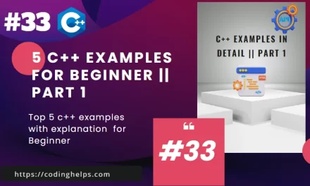 5 C++ Examples for Beginner Programmers || part 1
