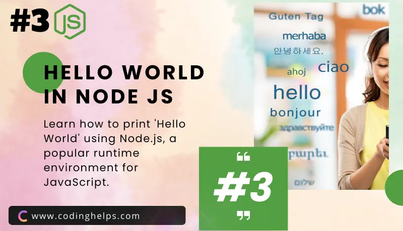 hello world in node js