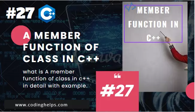 member function in cpp